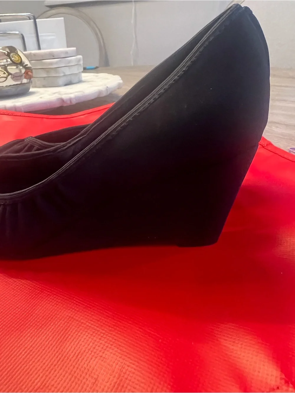 Donald J. Pliner Black Suede Wedge Pumps
